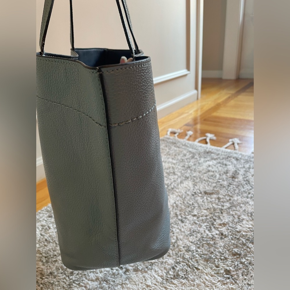 Tory Burch Sky Blue Leather Tote Bag - Picture 14 of 16